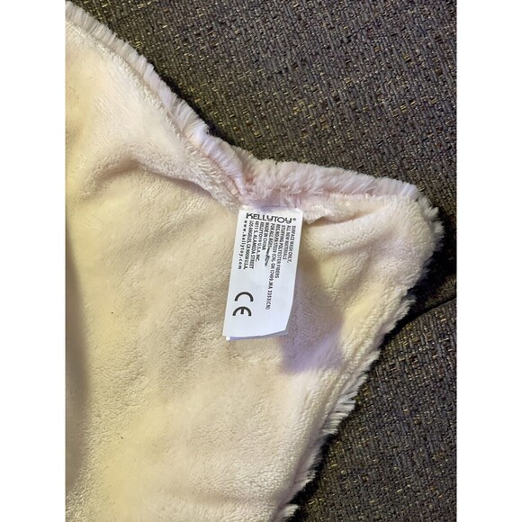 Kellytoy Lovey Baby Security Blanket Pink Fluffy Unicorn Rattle Square Soother - Picture 4 of 5